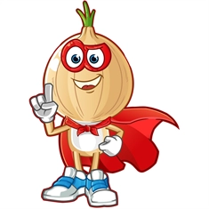 Superhero Garlic Classroom Vegetable Transparent Sticker